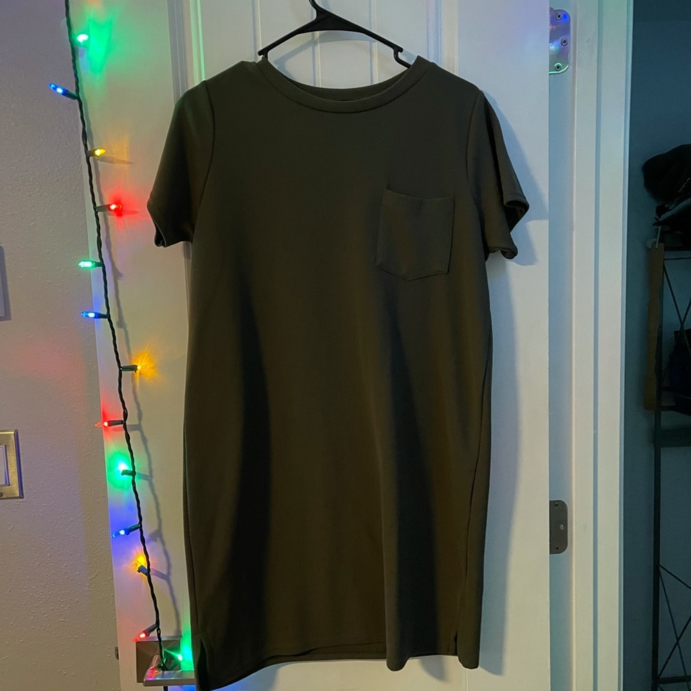 Green mini dress